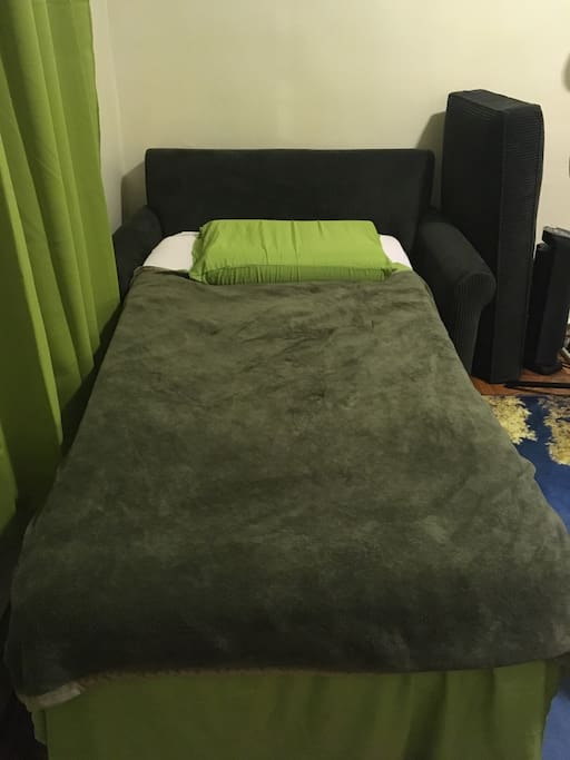 Sofa turns into a twin bed :)