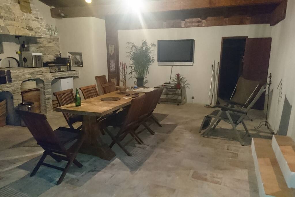 Pool house barbecue