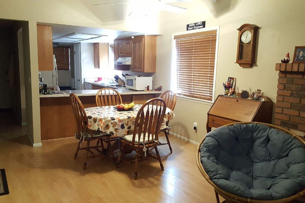 Shared dining & kitchen space