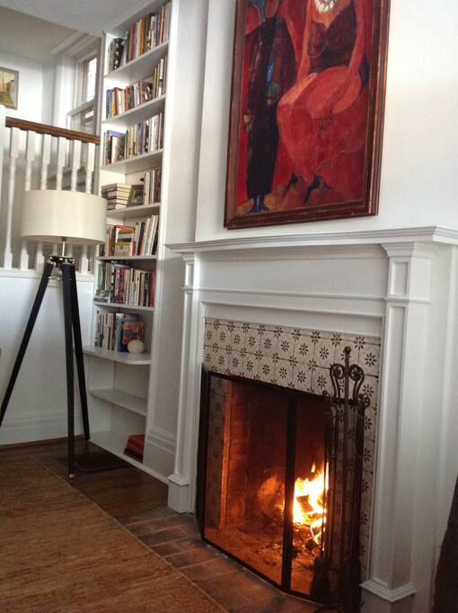 Relax by the fire.