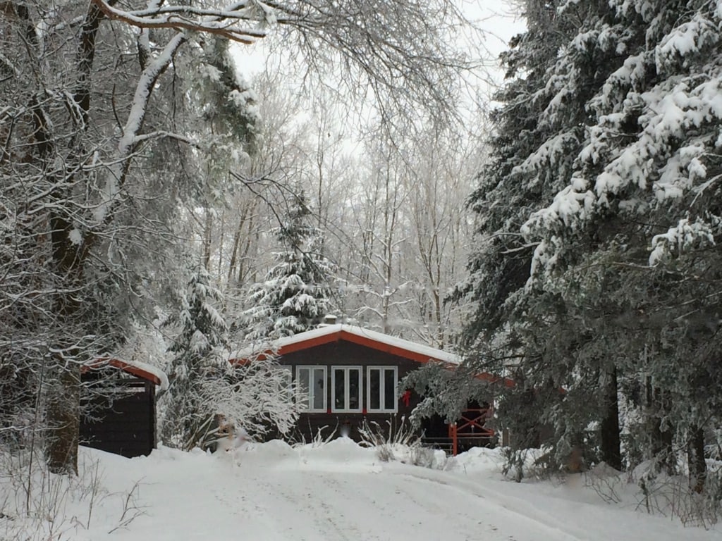 Frelighsburg. Charming mountain log pavillon Chalets for Rent in