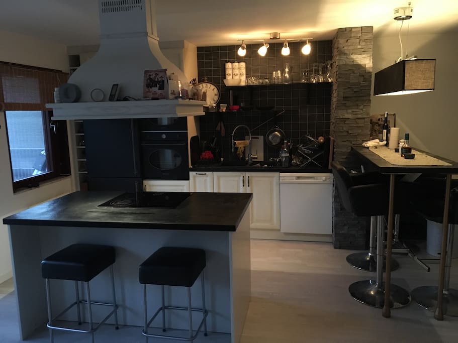 Kitchen and bar