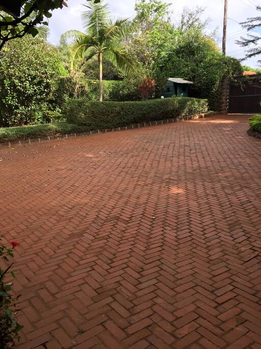 Arrival views and ample parking...
