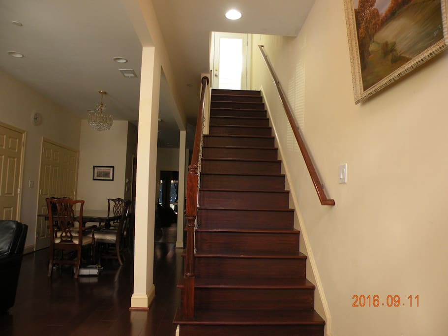 Entering the front door