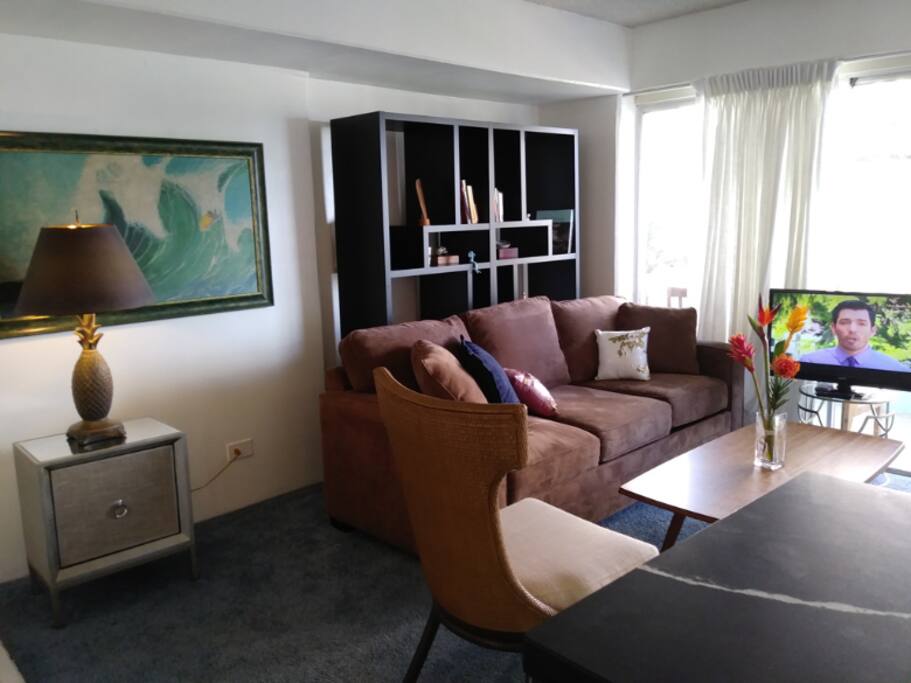 TV with cable and wireless internet available for no extra charge.