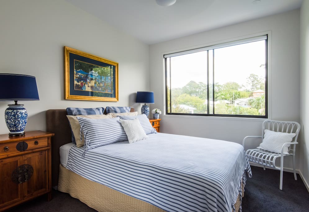 Bright and airy bedrooms with block out blinds