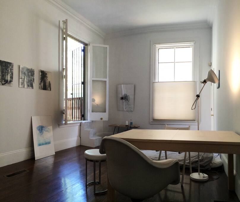 super tall ceilings and great light throughout the day