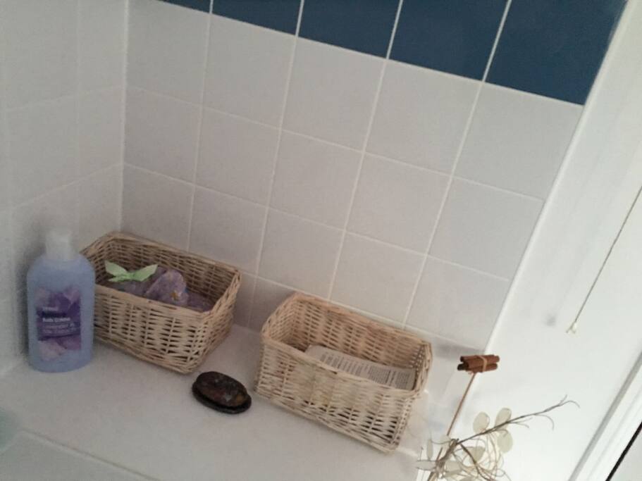 bathroom soap corner.