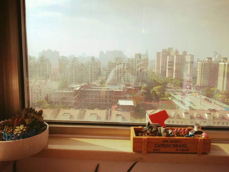 阳台窗外