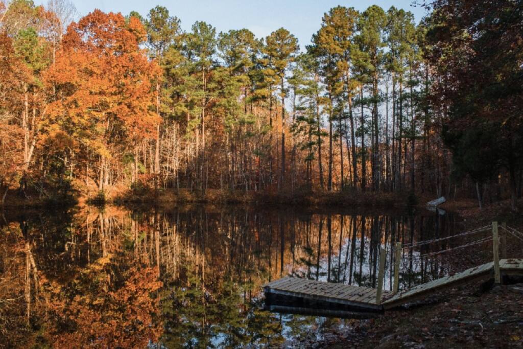 Enjoy the on-property pond. Have a glass of wine on the dock.