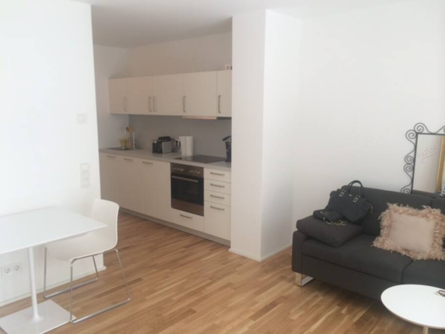 Living room with kitchen