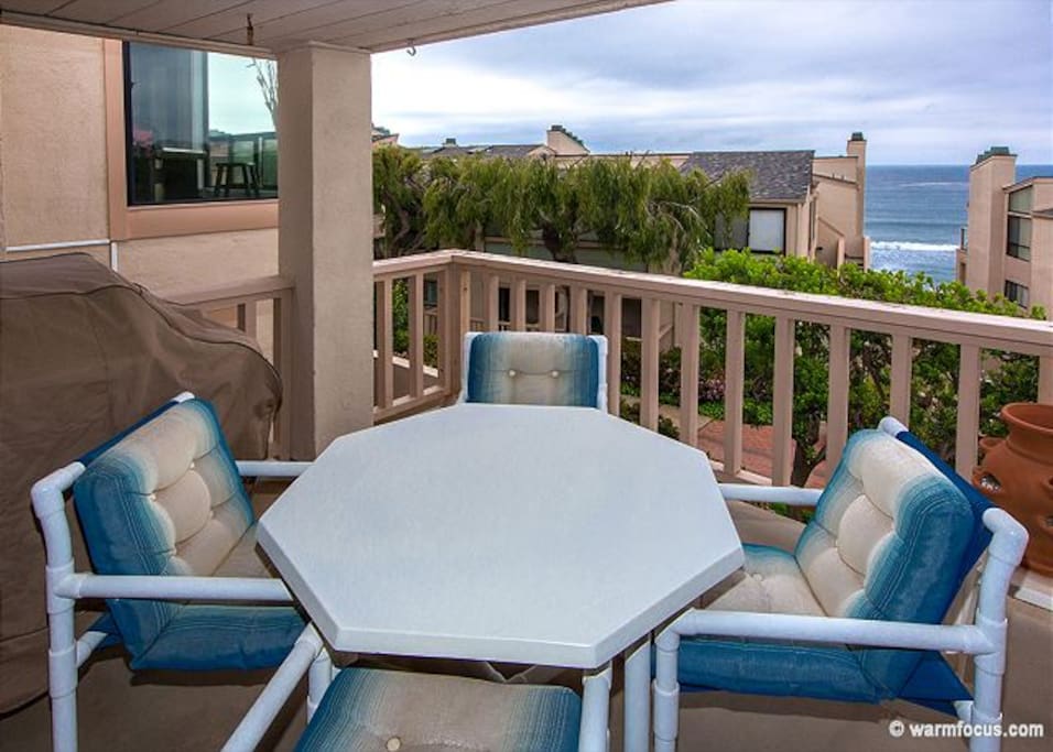 Front patio with ocean view.
