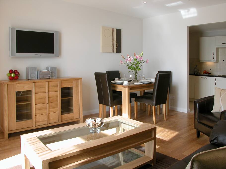 Sunny lounge and dining area