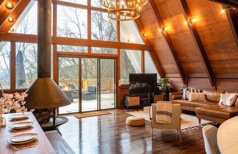 Poconos A frame house | Pool |Game room| Hot tub
