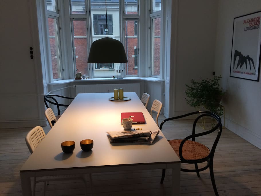 Dining room with space for working