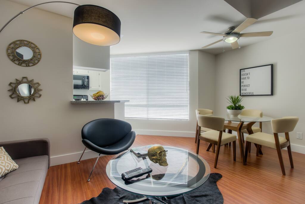 Living space + dining room