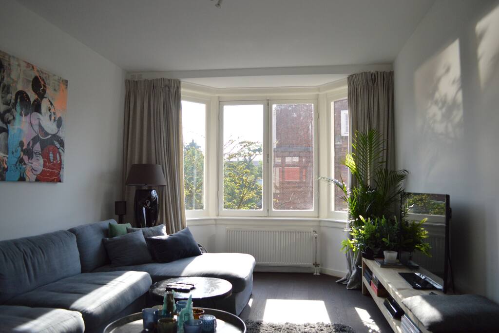 Large windows make the room bright