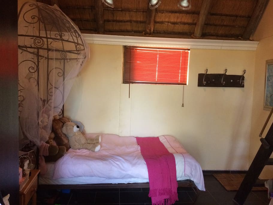 This is the second bedroom and has two single beds.