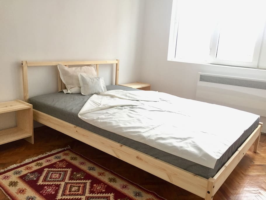 Your bedroom, closer look to the bed you’ll be sleeping in • queen size bed - 140x220