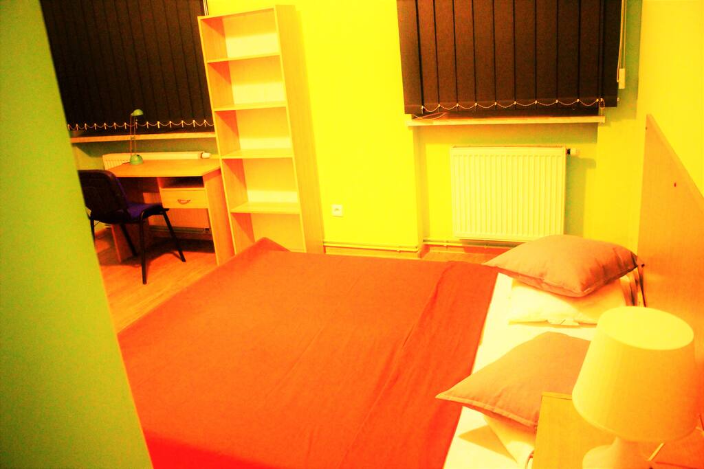 Private rooms with large comfortable bed and mattress.