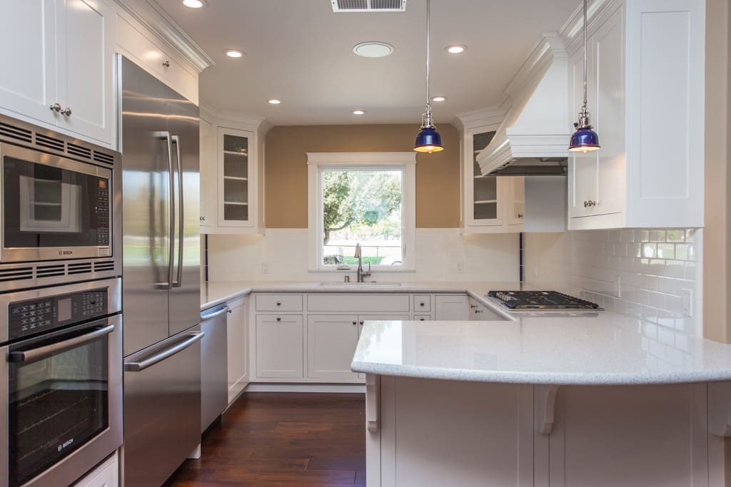 Kitchen with stainless steel appliances