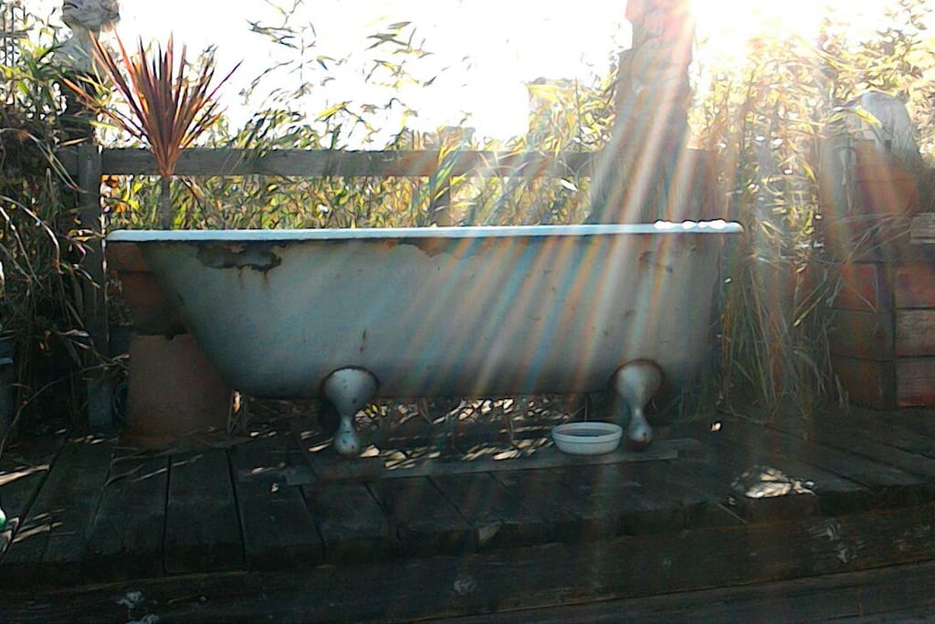 Outdoor bath.
