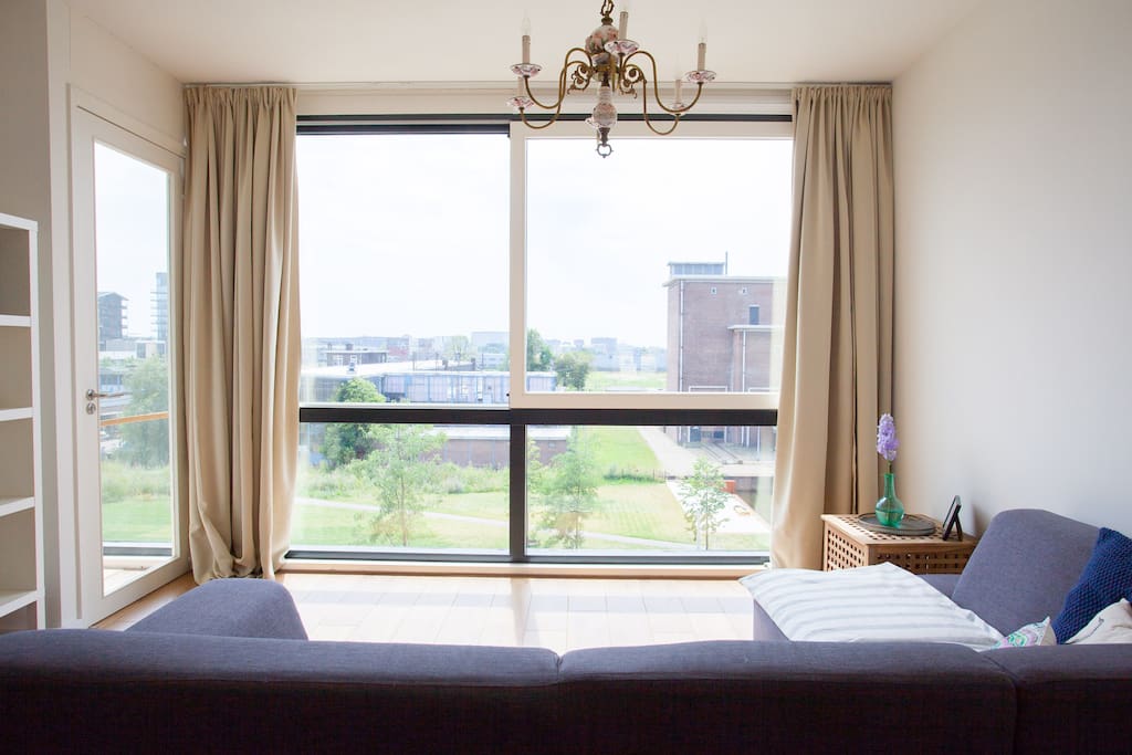 Couch view with large sliding window