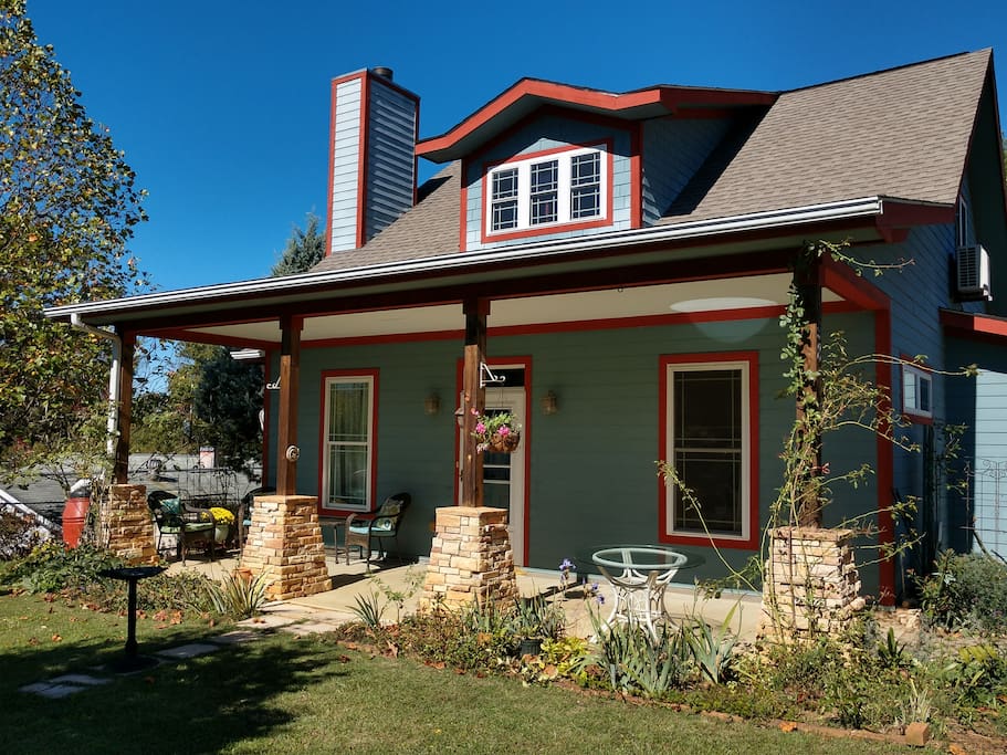 The south facing front porch