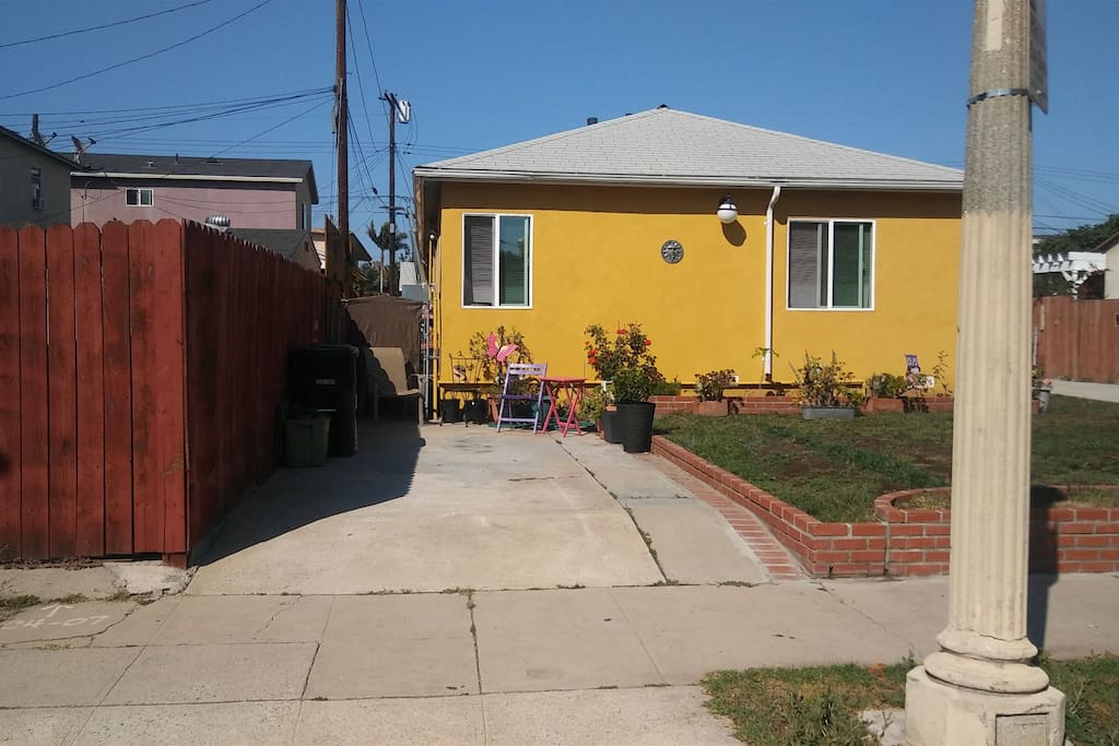 My house is the front unit of a duplex. FREE Off Street Parking spot. Short driveway on left side of house. Beautiful front yard