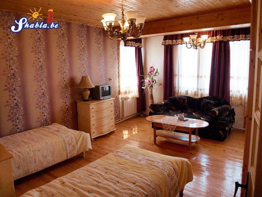 "Blackberry" room with private balcony up to 4 single bed or just one double bed