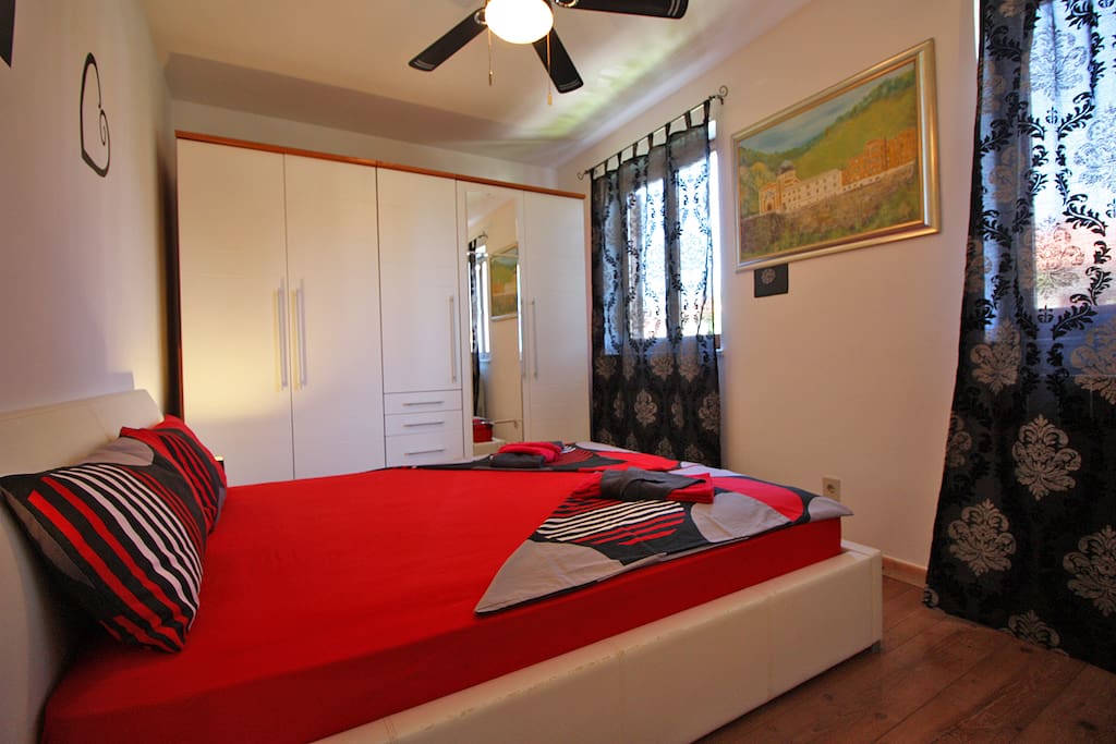 Master bedroom with wardrobe