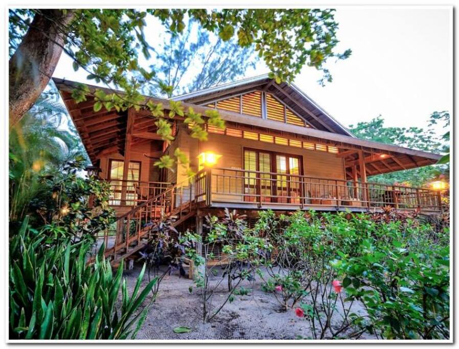 Front View of Villa and Deck