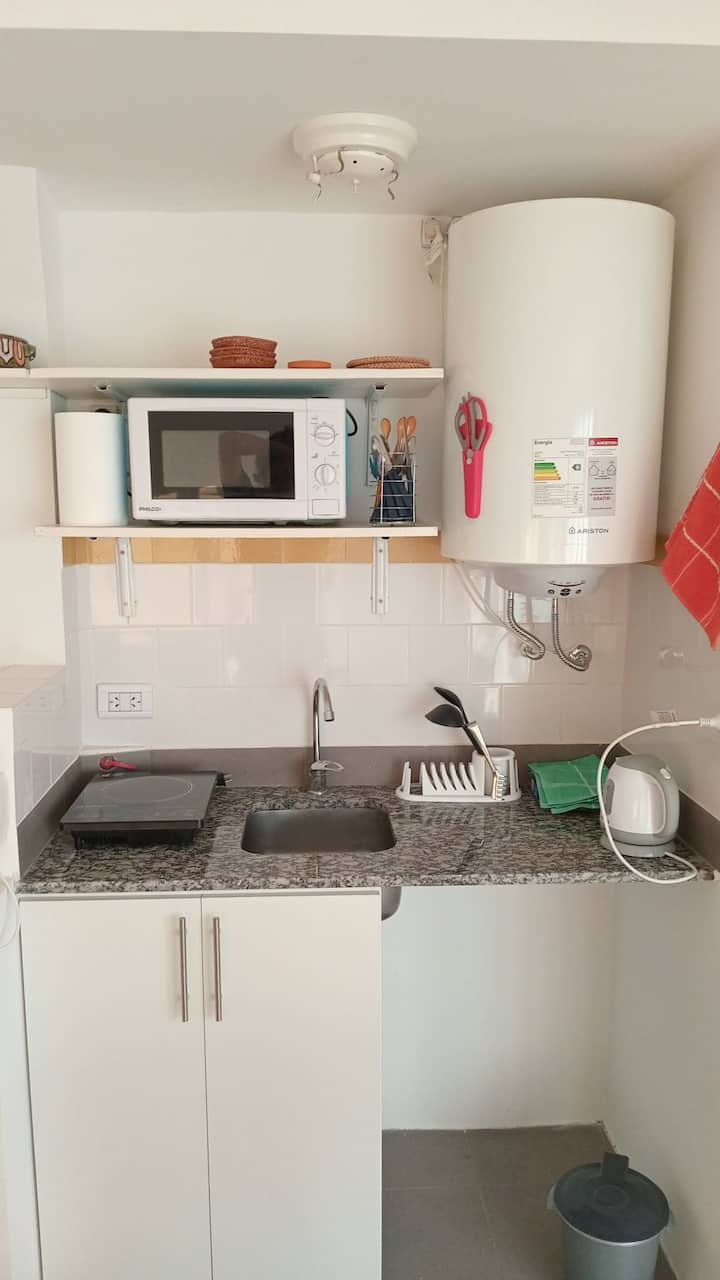 Departamento monoambiente con terraza al balcón en Recoleta