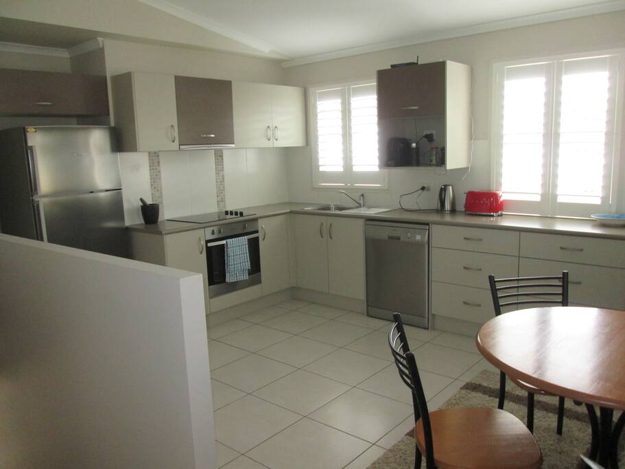 Fully equipped kitchen with dishwasher and Nespresso coffee maker