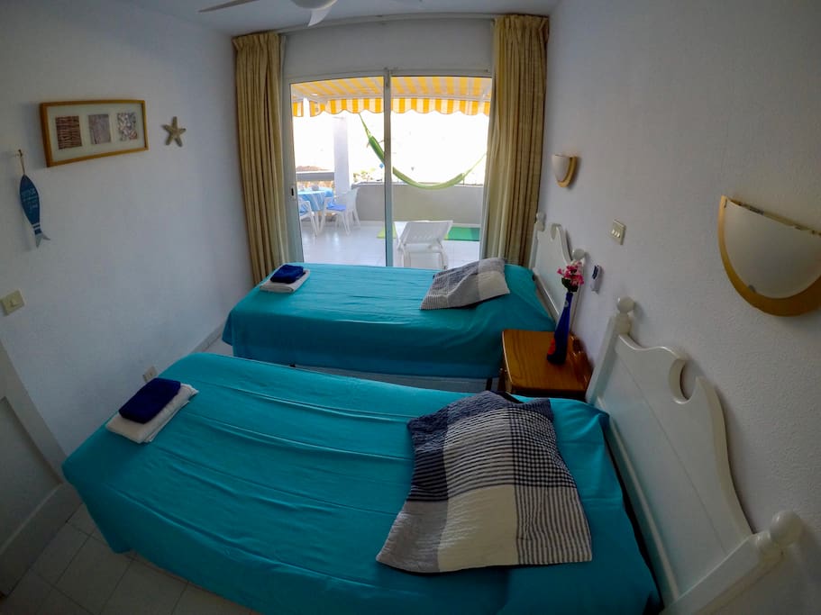 Room with two beds