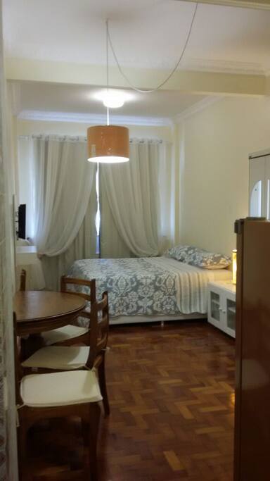 Sala e quarto conjugados
