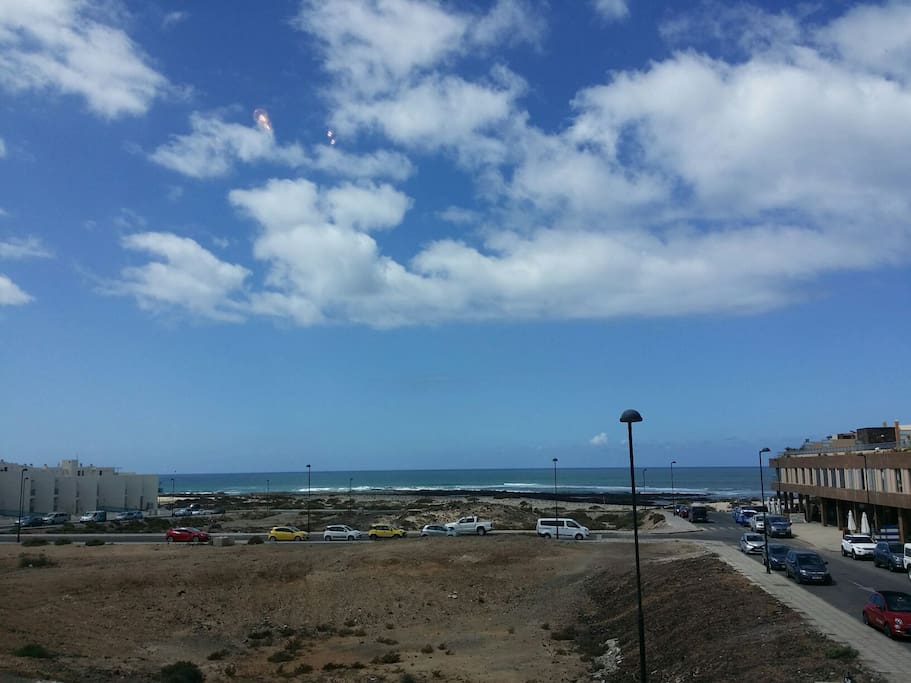 The view from the living room and private terrace.
