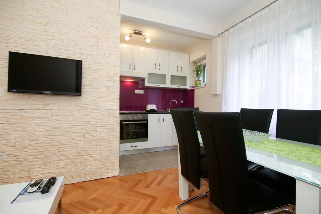 Dining room and kitchen
