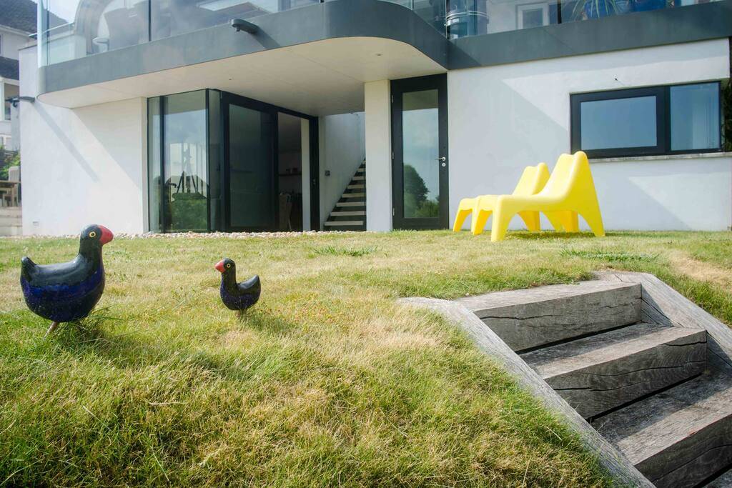 Lawn in front of apartment