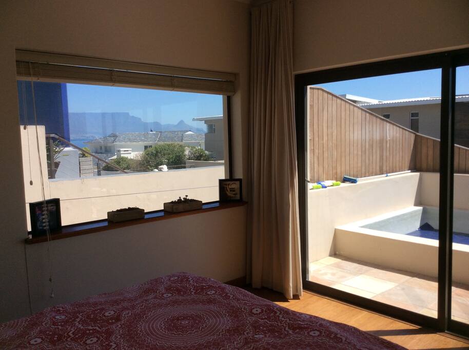 Room with a view with direct access to plunge pool.