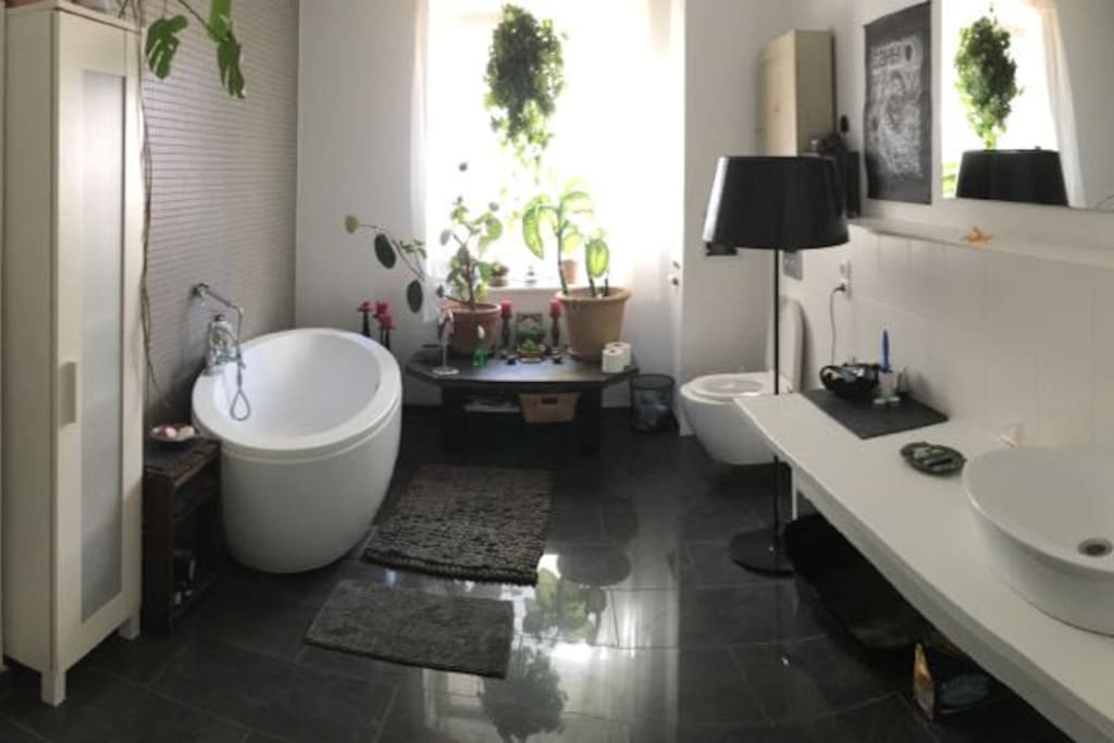 the bathroom