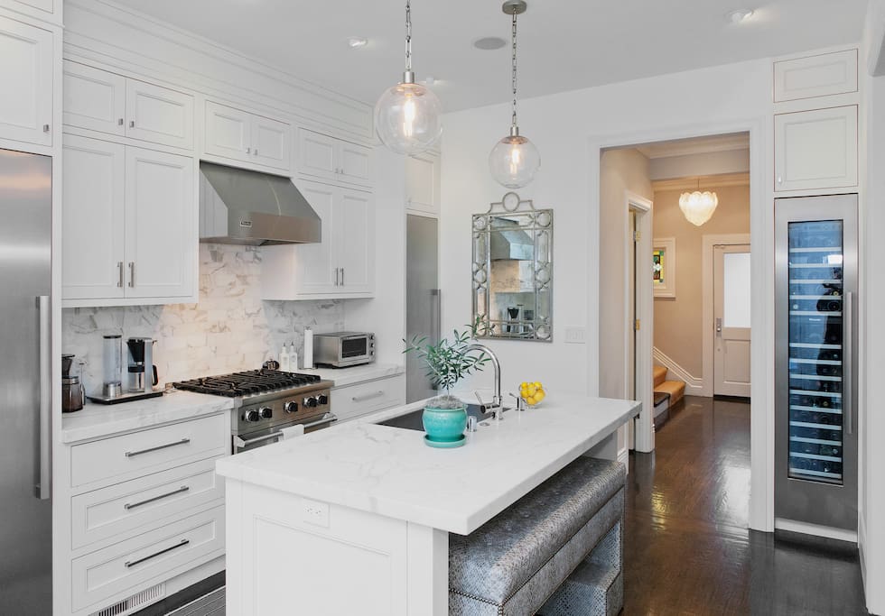 Gourmet chef's kitchen with Viking range