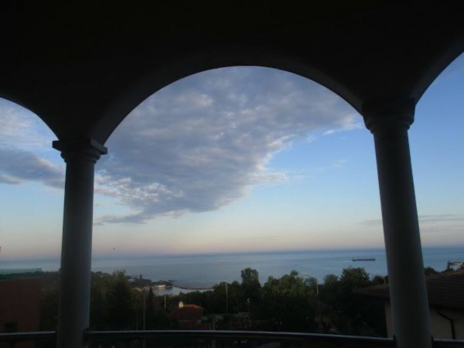 view from the balcony