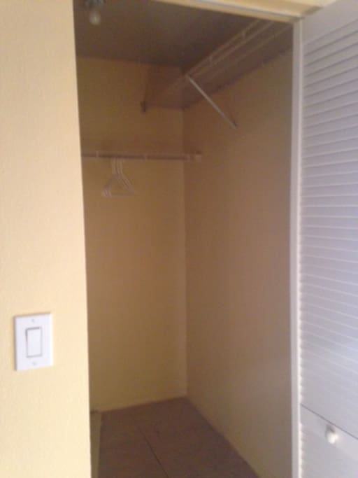 Spacious walk in closet