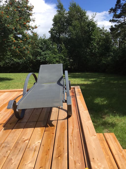 Newly build wooden porch summer 2016
