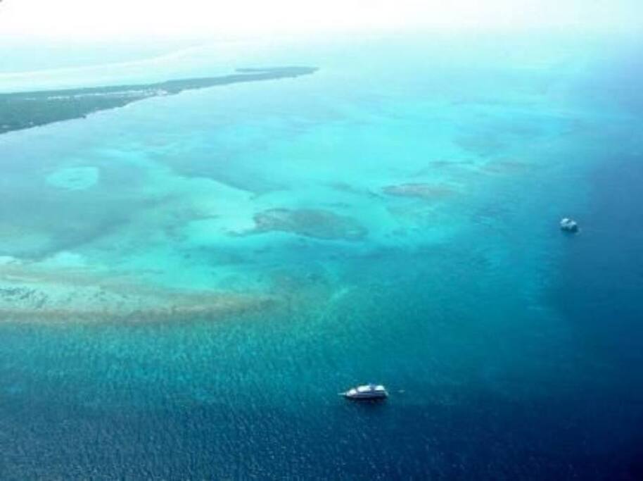 Another aerial view of the private island