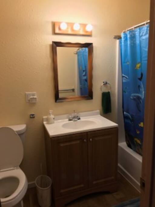 private bath/shower
