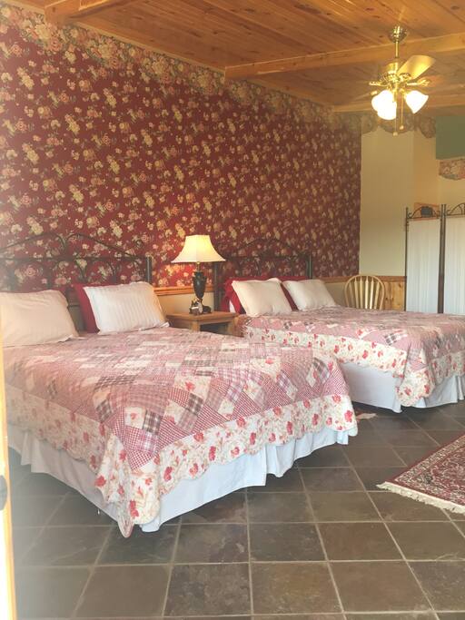 Two comfortable queen beds.