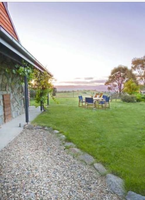 Outdoor seating to enjoy the mountain views