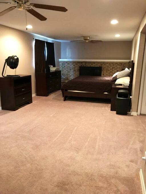 Downstairs bedroom(bathroom on right)
